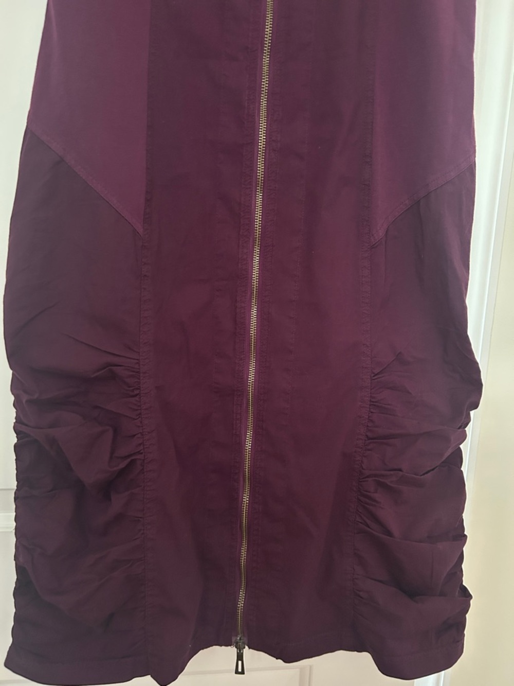 XCVI Sleeveless Zip-Front Midi Dress in Plum - Picture 4 of 5
